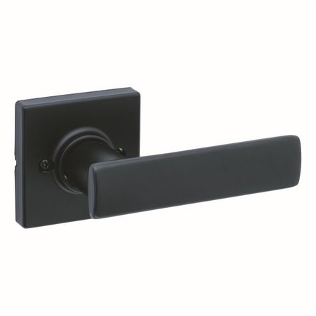 KWIKSET Breton Lever Half Dummy with Square Rose Matte Black Finish 488BRNLSQT-514